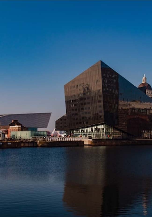 Liverpool city view from River Mersey