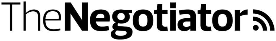 The Negotiator logo in black and white