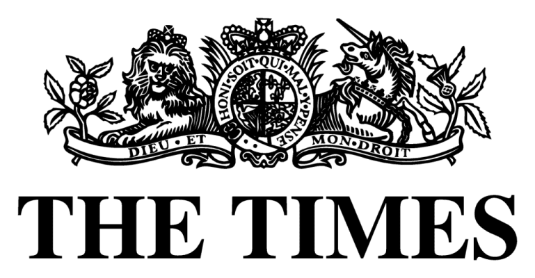 The Times logo in black and white