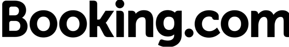 Booking.com logo in black and white