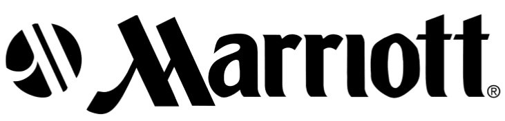 Marriott logo in black and white
