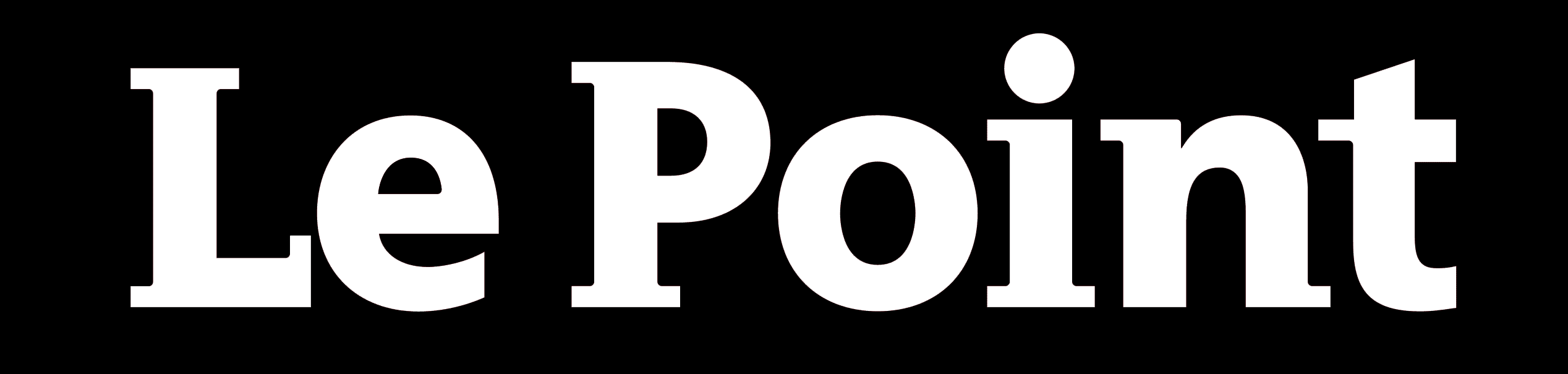 a white letter on a black background