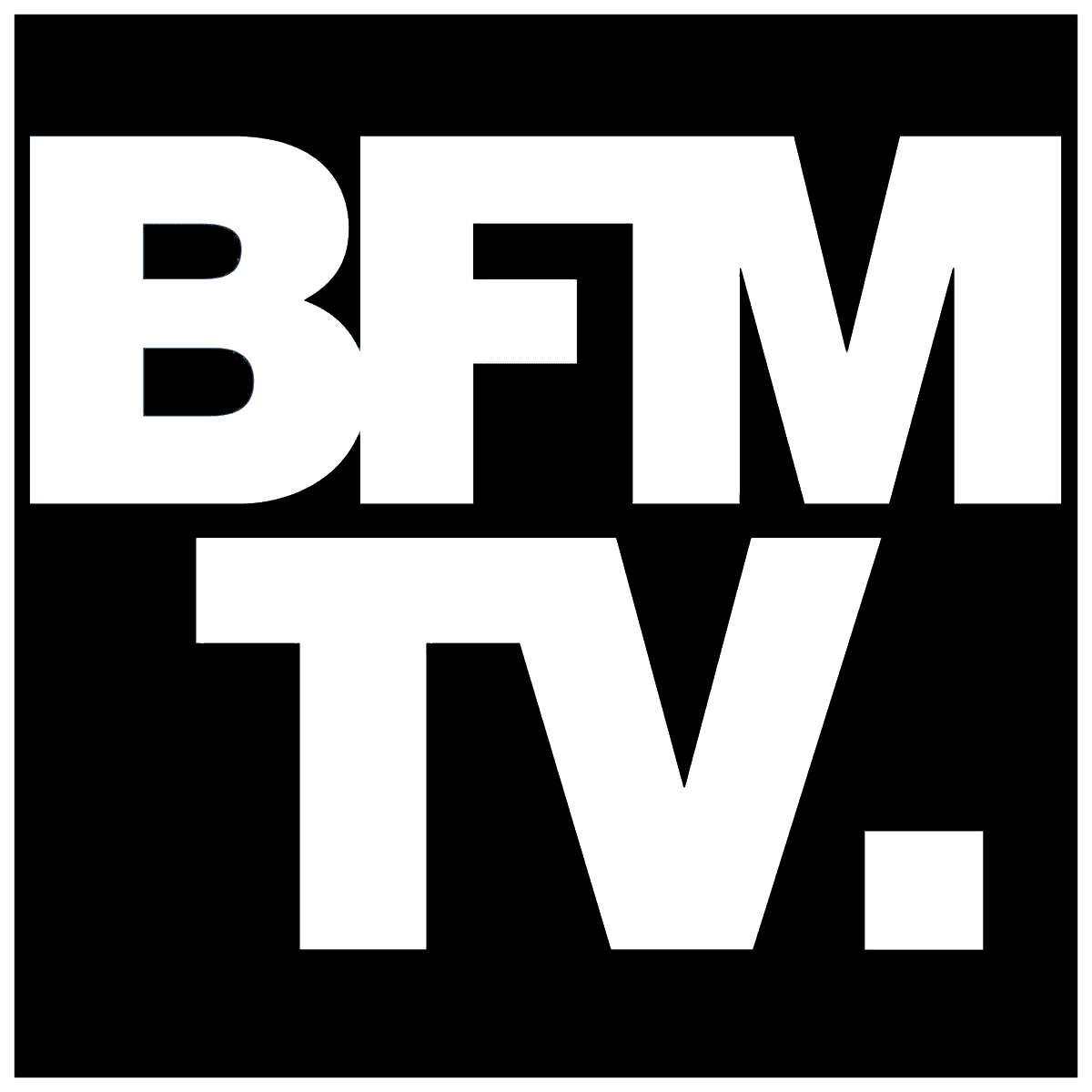 BFM TV black and white logo