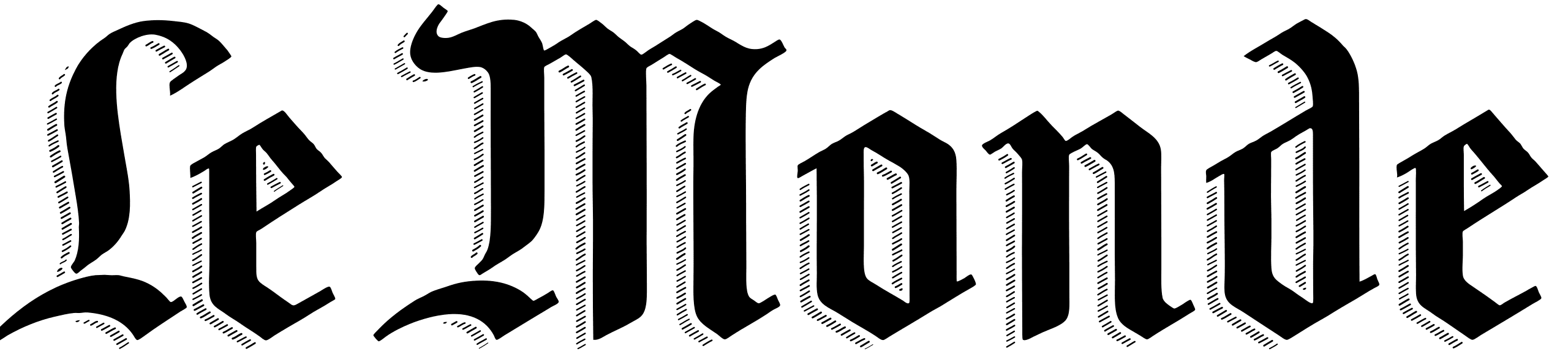 Le Monde black and white logo