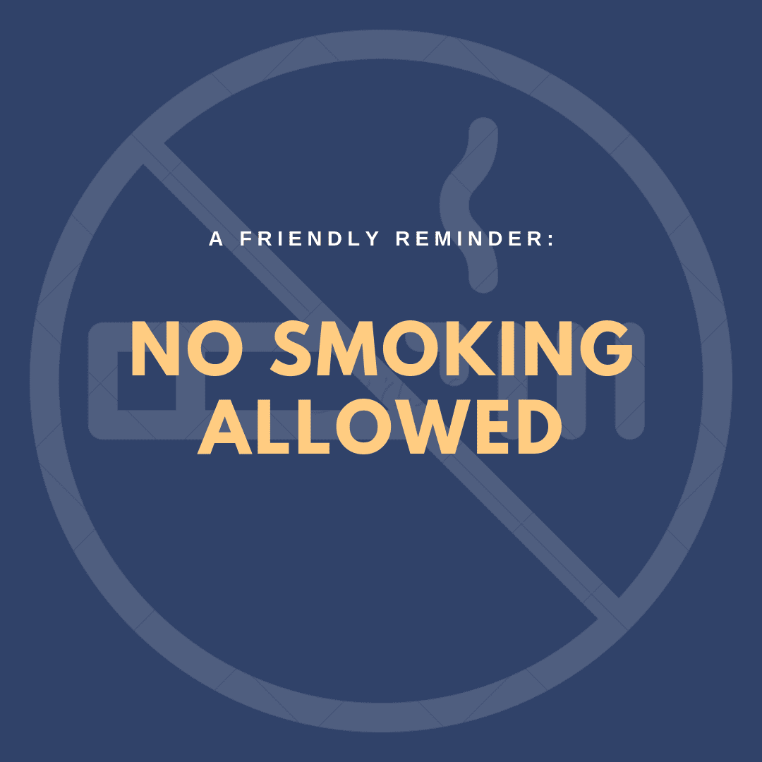 Airbnb smoking policy: no smoking allowed