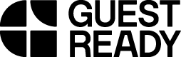GuestReady logo in black and white