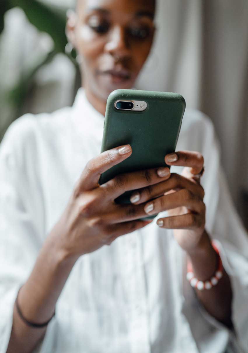 a person holding a phone