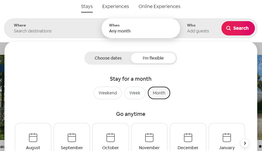 Airbnb long term rental stays