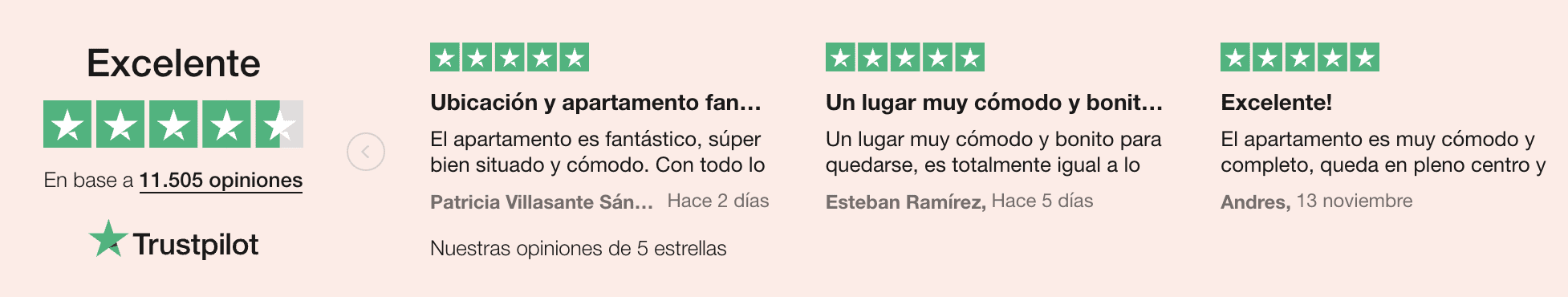 Opiniones de GuestReady en Trustpilot - dónde ir de vacaciones en marzo