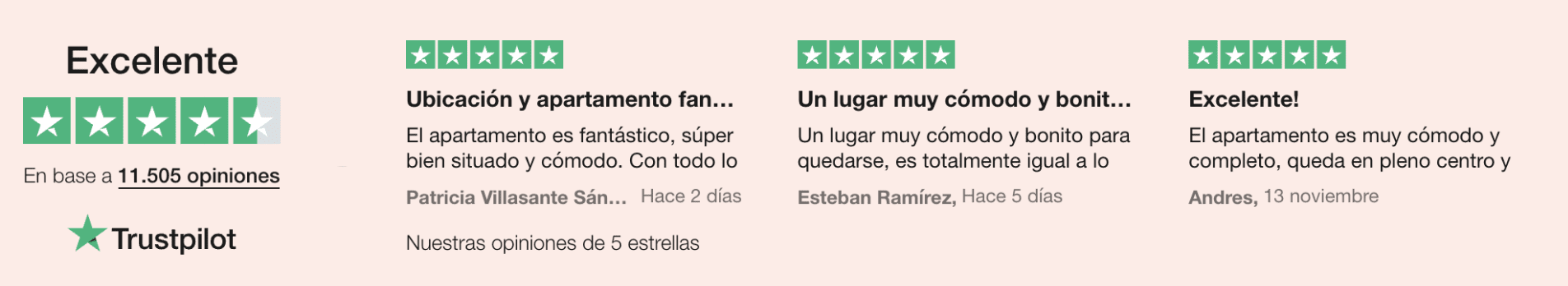 Opiniones de GuestReady en Trustpilot - vacaciones en octubre