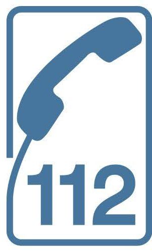 Sinal com números de emergência SOS e 112 em alojamento local, licença de alojamento local em Lisboa