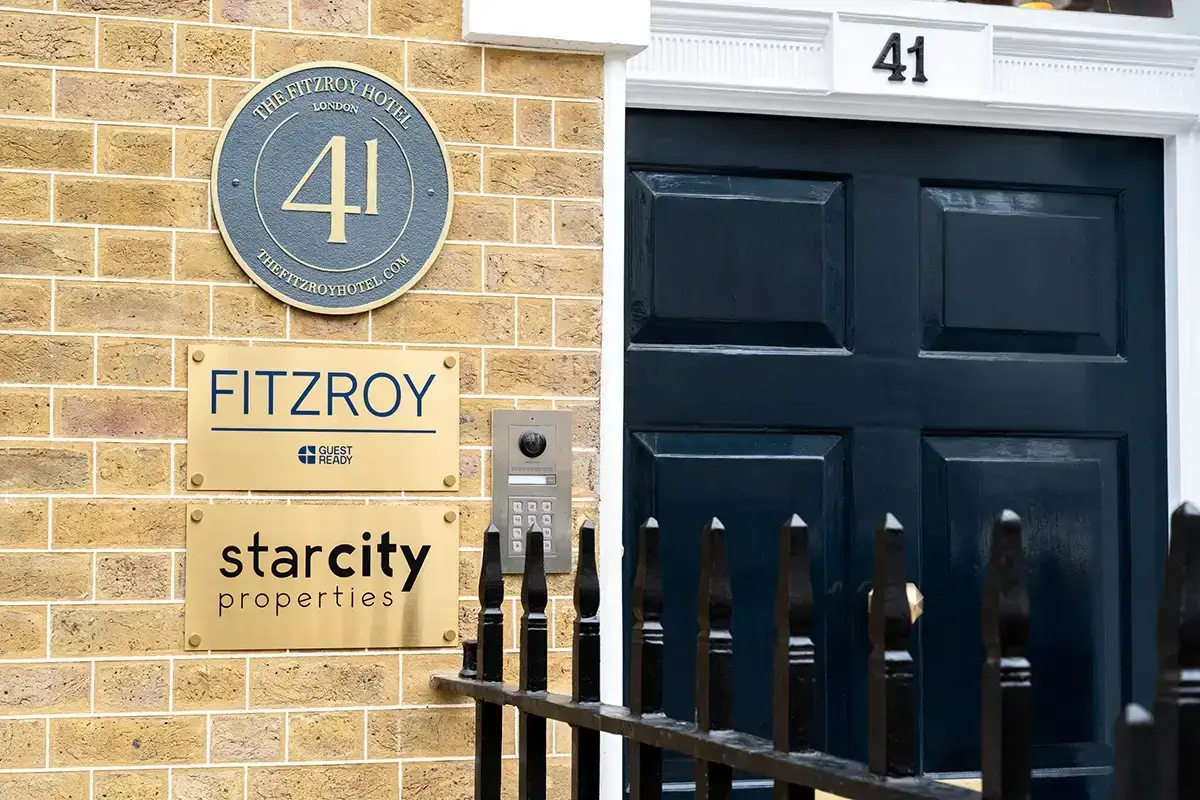 Fitzroy entrance with GuestReady and Starcity plaques